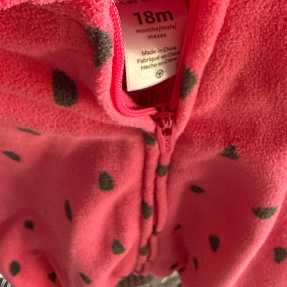 Adidas Pink Hooded Vest with Black Dots - Picture 3 of 4